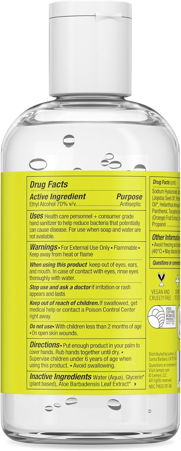Organic Hand Sanitizer - Lemyn Organics | Medical Grade 236ml