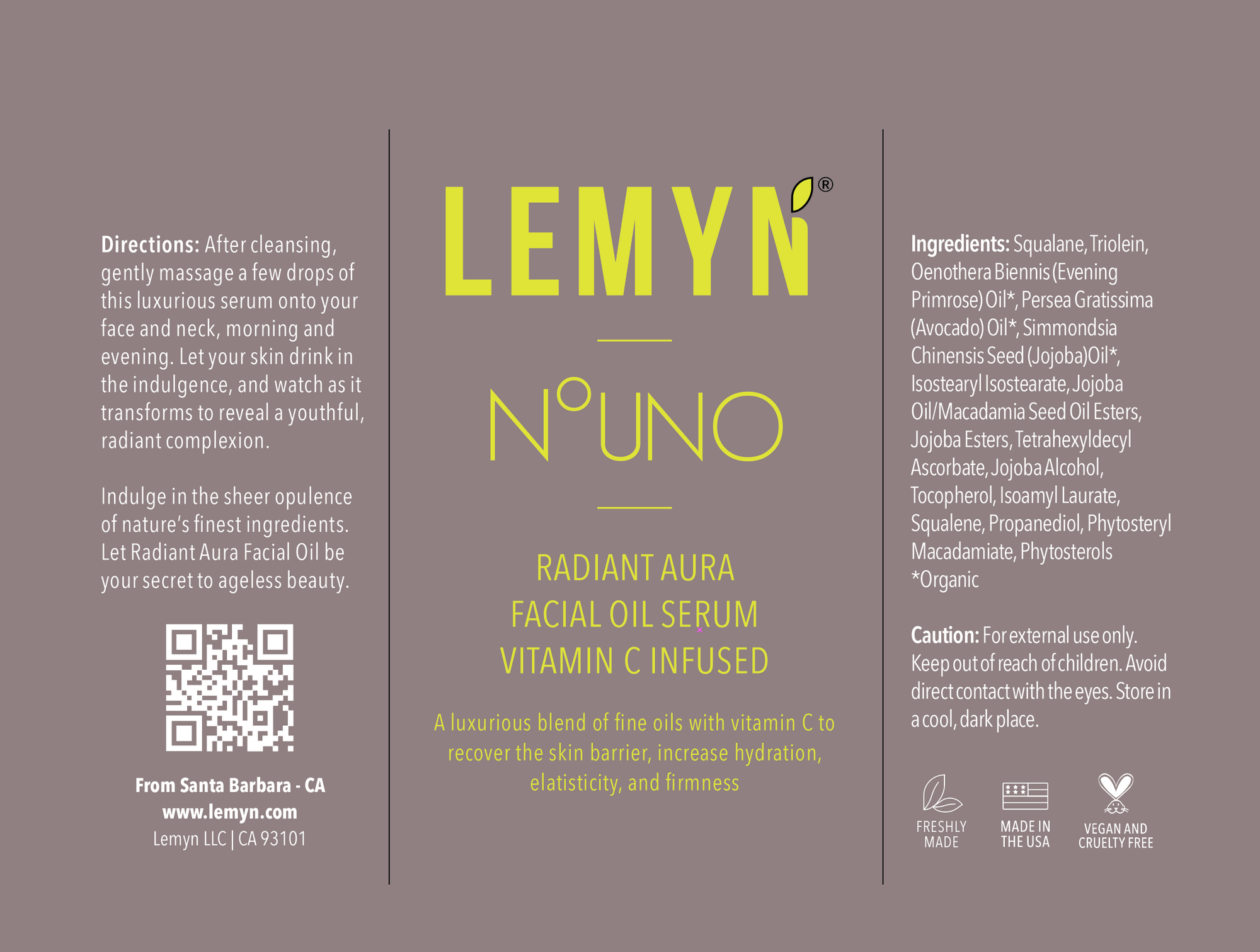 Numero Uno - Hydrate &amp; Glow Vitamin C Face Oil | Freshly Made